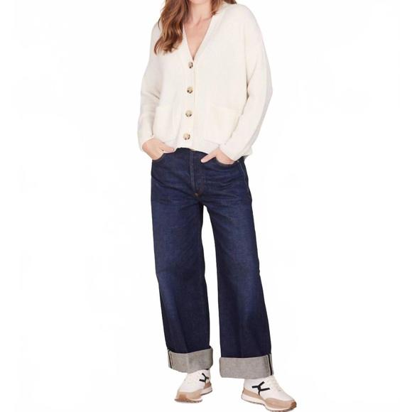 NEW NOT MONDAY magnus fisherman cardigan in ivory - Picture 1 of 7